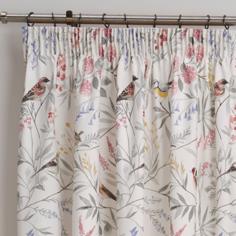 Caraway Cotton Rich Polycotton Pair Of Pencil Pleat Curtains