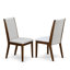 Ensemble de table de salle à manger 5 pièces comprenant une table de cuisine ronde avec piédestal et 4 chaises de salle à manger Parson en tissu gris, 36 x 36 po, naturel-59254141-59254140-59254131
