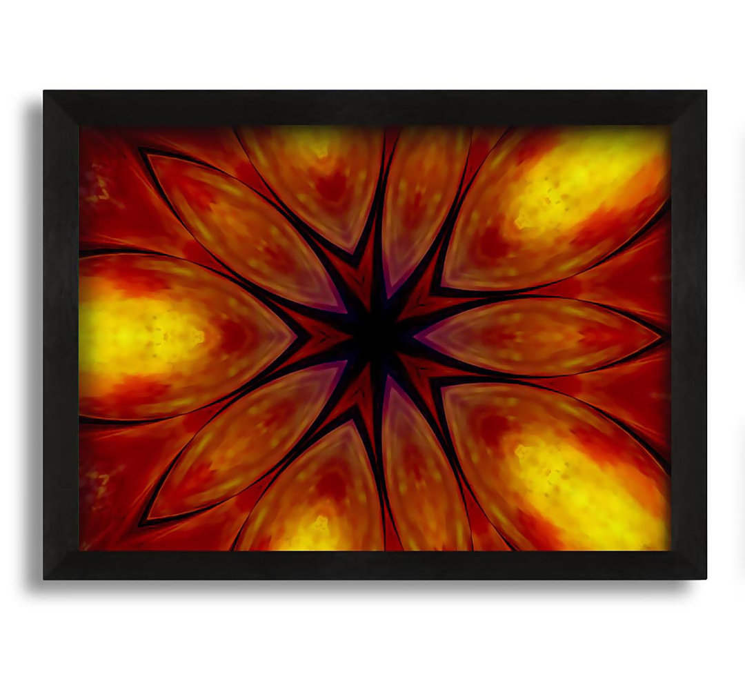 Gerahmtes Leinwandbild Fire Flower