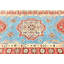 Tapis oriental unique tribal 3X14 bleu