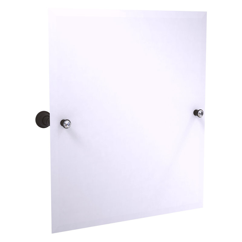 Miroir de meuble-lavabo biseauté sans cadre Gavin, Bronze huilé, H 26 po x l 21,8 po