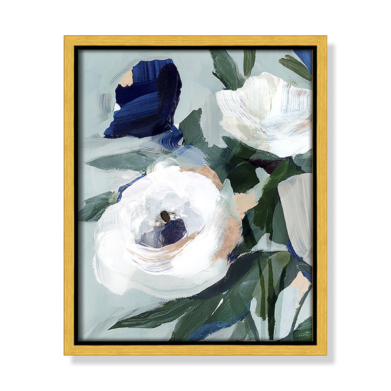 «Eernal Spring I - Floater Frame», reproduction d'art sur toile, H 11,5 po x l 9,5 po x P 2 po, Doré