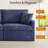 WEUP 113" Modular Sectional Sofa With Storage Ottoman, 4 Seat Sofa Set With Two Pillows Included-1389712500
