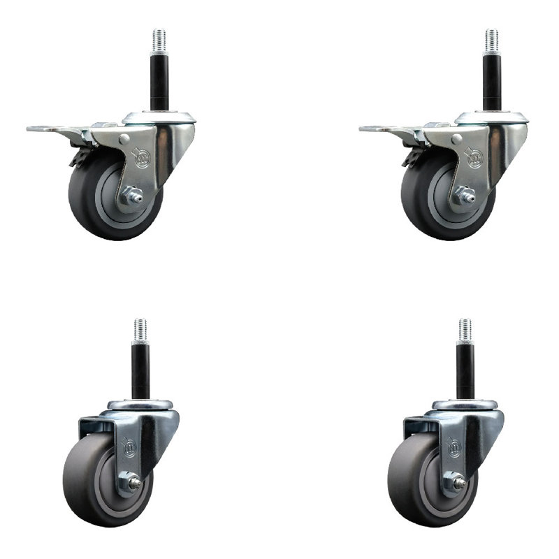 Ensemble de roulettes extensibles en caoutchouc Thermoplastic