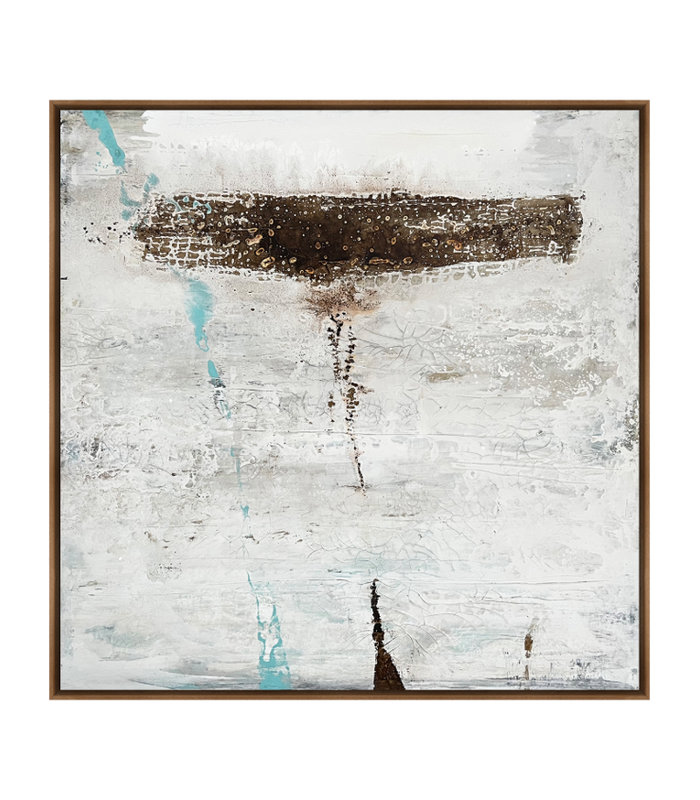 Velora Single Picture Frame Painting on Wood, 150 cm H x 90 cm W, Walnut