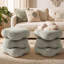 Repose-pieds rembourré moelleux en chenille Alex-132273198