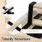 Jamileth Queen Upholstered Sleigh Bed with Tall Button-Tufted Headboard and Nailhead Trim, Cream-26341945-26341941