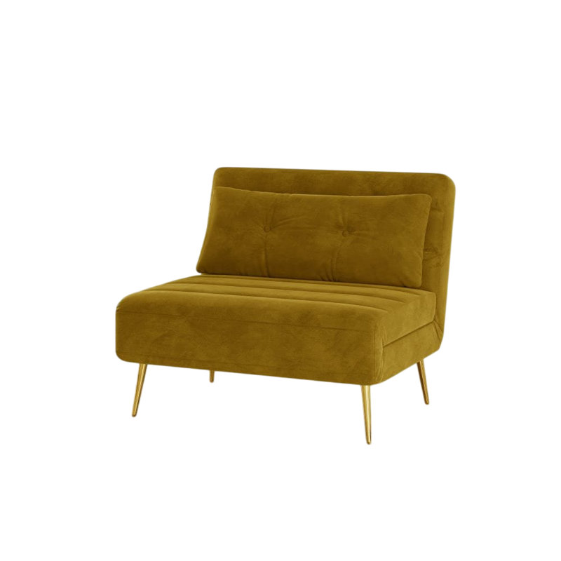 Taysia 1 Seater Sofa Bed, Mustard