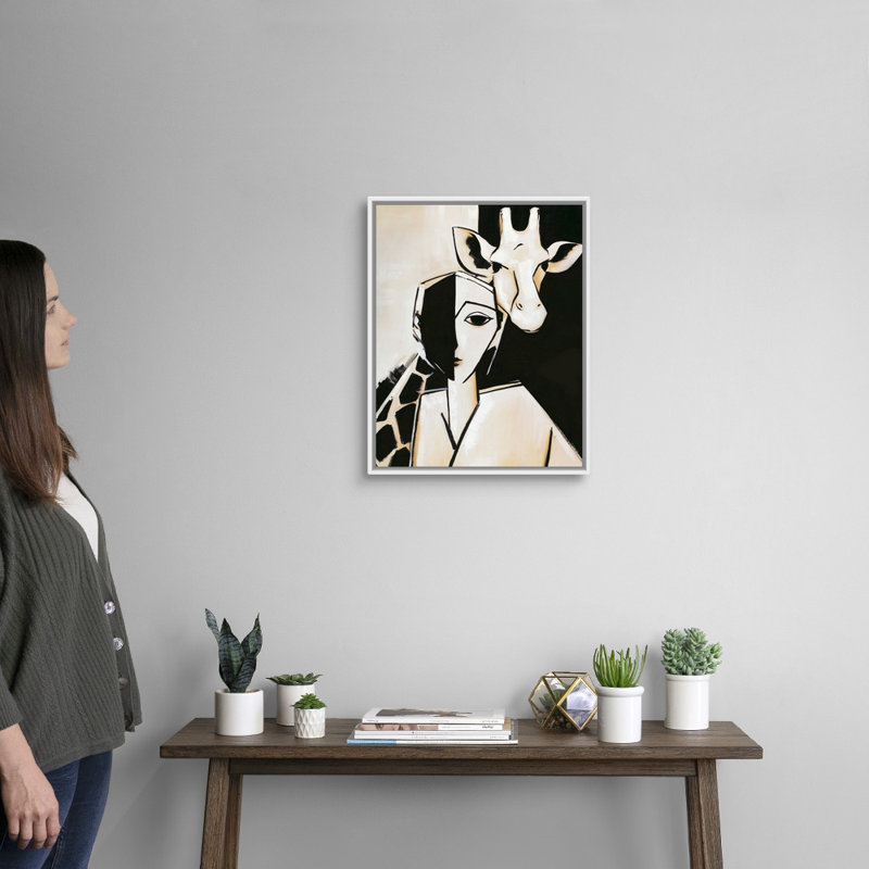 Reproduction d'art sur toile, H 22 po x l 18 po x P 1,75 po, Cadre flottant blanc