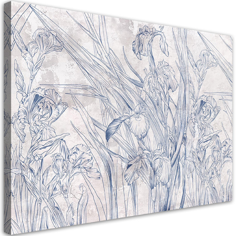 Irys Flowers - No Frame Print on Canvas, 40cm H x 60cm W