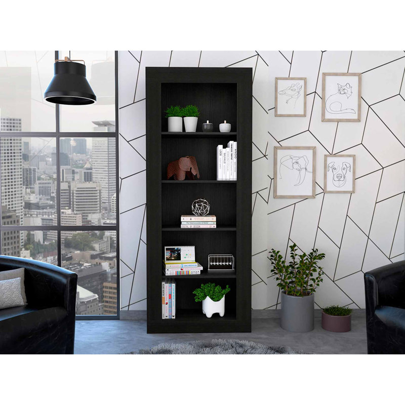 5-Shelf Bookcase Wenge, Wenge, (5 Shelves) 70.35"H x 27.63"W x 12.04"D