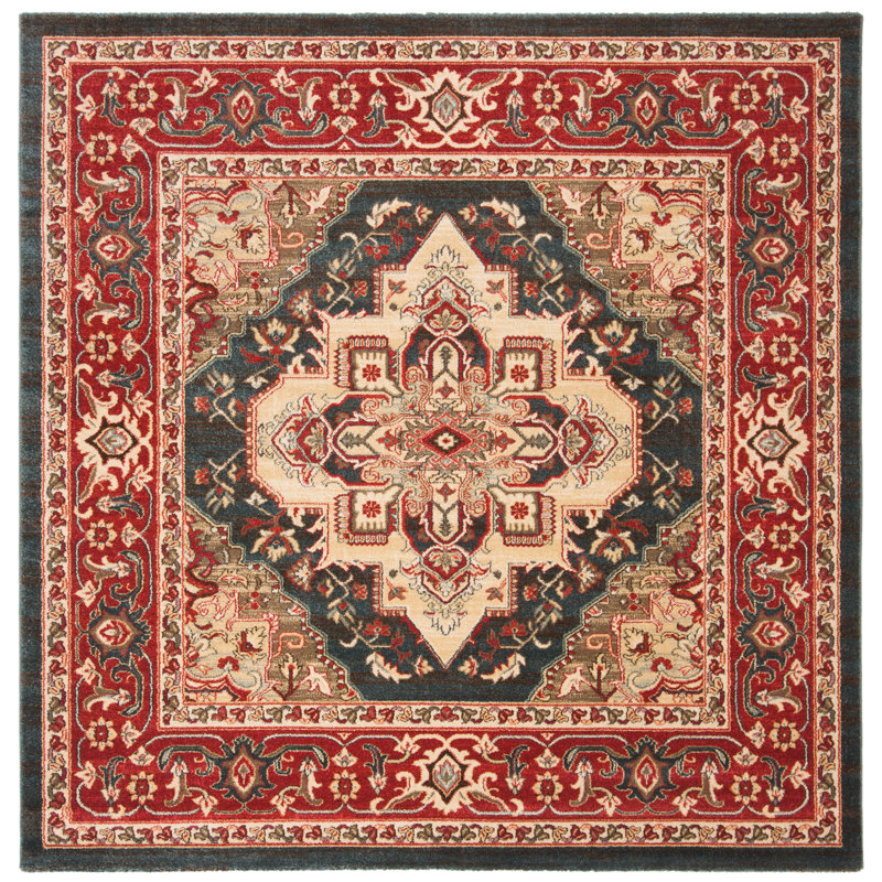 Pennypacker Performance Oriental Rug, Square 6'7"