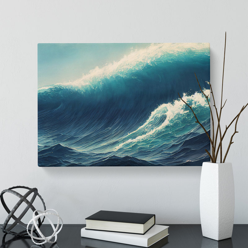 The Ingenious Ocean Wave - Wrapped Canvas, 50cm H x 76cm W x 3cm D