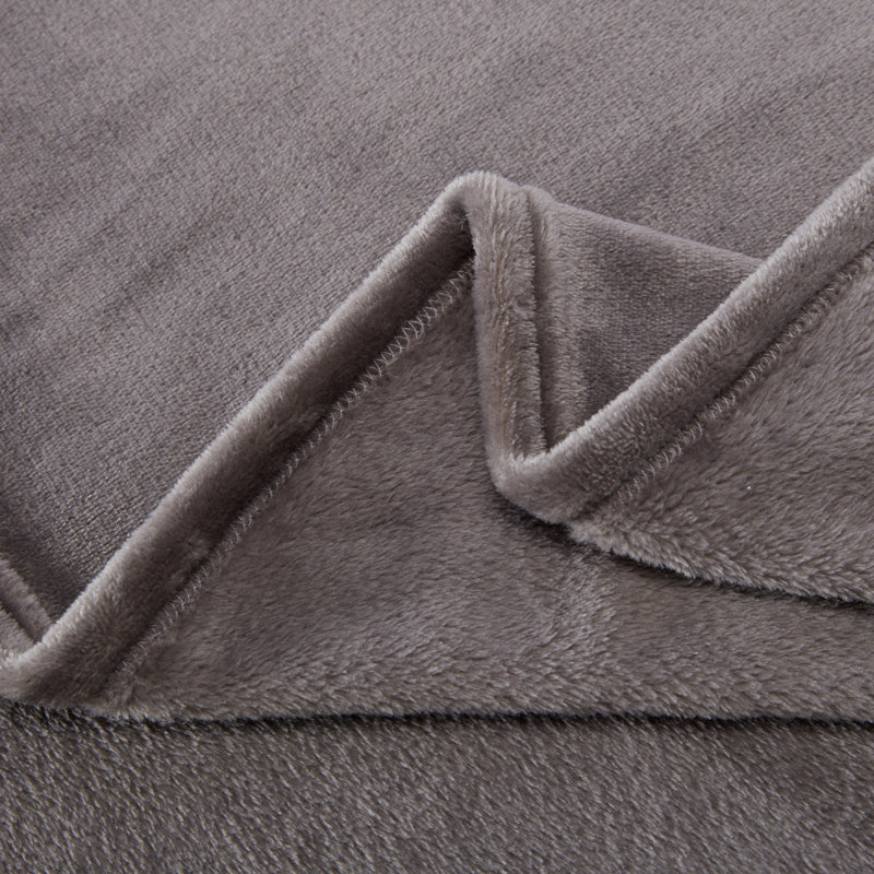 Warner Hand Woven Throw Blanket, 90" L x 90" W, Gray