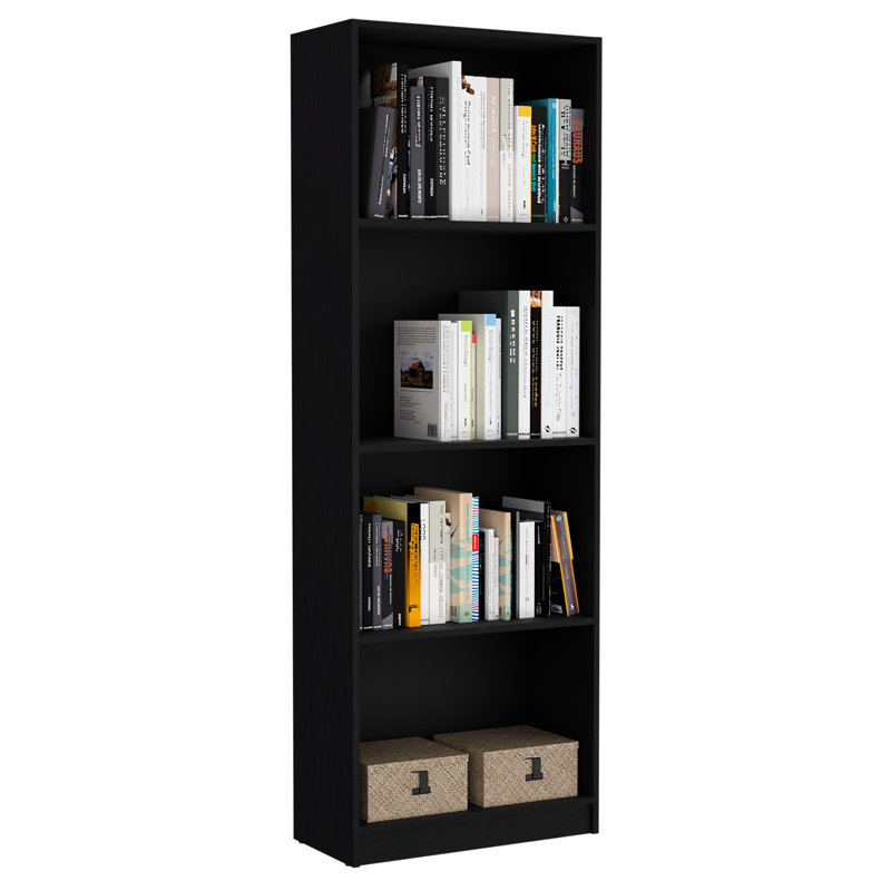 Black Living Room Bookcase With 8 Or More Shelves For Lounge 4 Appealing Bookcases - 8+ Shelves, Horizontal, Closed Back, Wood, For Primary Space