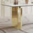 Faux Marble Top Metal Base Dining Table-481978068