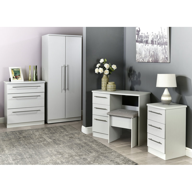 Fully Assembled Levine Dressing Table, Grey Matt