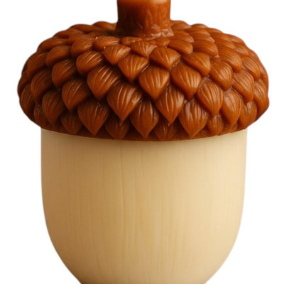 Bougie dimensionnelle brune et ivoire 4 po