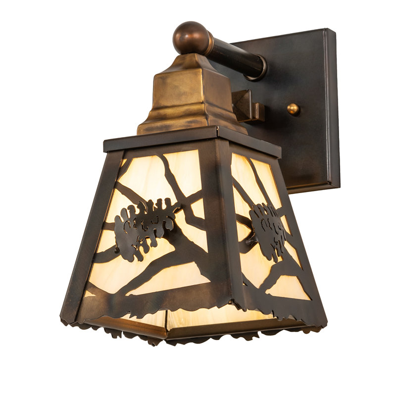 6" Wide Spruce Pine Wall Sconce