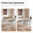 5-Piece Kitchen Dining Table Sets, Space-Saving Solid Wood Kitchen Dining Sets with 4 Slat Back Chairs-1625856378