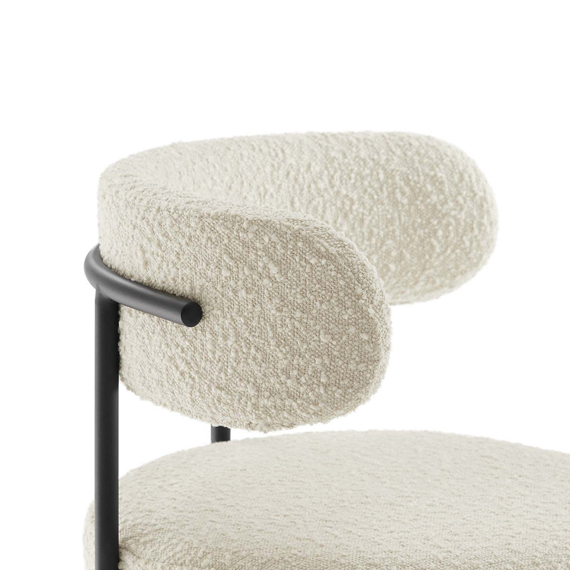 Tabourets Modway Albie - ensemble de 2, Tabouret de comptoir (siège d'une hauteur de 25,5, Noir, noir, noir, noir, Ivoire