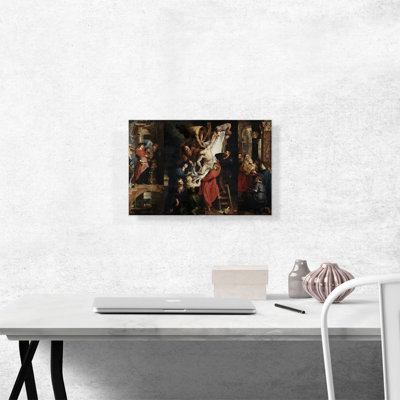 «Descent from the Cross 1614» par Peter Paul Rubens, reproduction d'art sur toile tendue