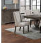 Chaises d'appoint traditionnelles 2Pc rembourrées à oreilles avec finition chêne