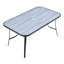 Rectangle Tempered Glass Outdoor Picnic Table-1983098300