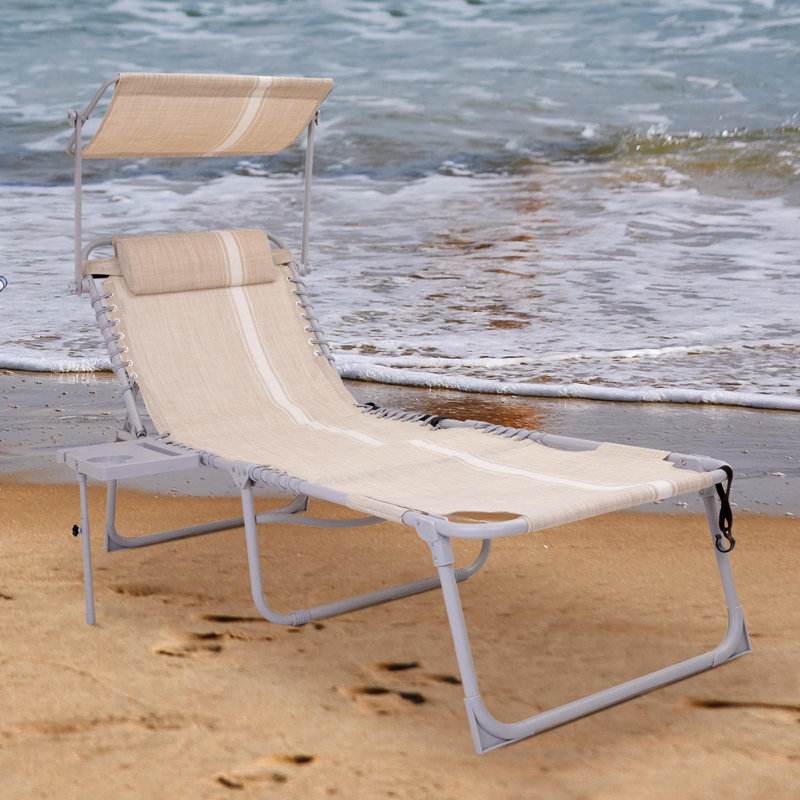 Méridienne / chaise longue de patio, Kaki
