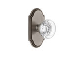 Grandeur Arc Plate Double Dummy with Bordeaux Crystal Door Knob
