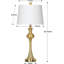 Lampe de table dorée