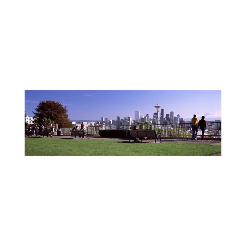 City Viewed From Queen Anne Hill, Space Needle, Seattle, King County, Washington State, USA 2010 #4 1 Piece Wrapped Canvas Panoramic Wall Art