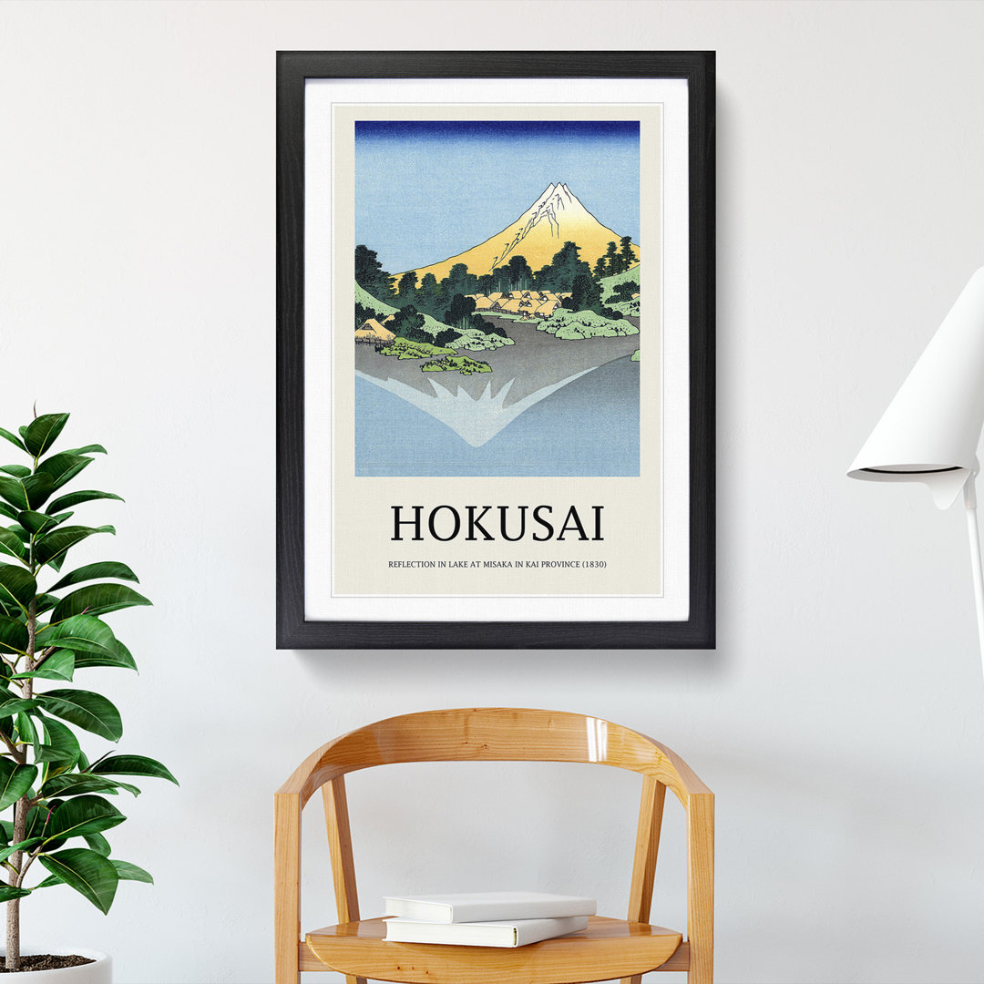 Mount Fuji Reflection by Katsushika Hokusai - Picture Frame Art Prints