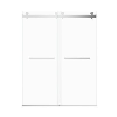 Double Sliding Shower Door In - 56-60" Adjustable, 76" H, 3/8" Tempered Glass, Modern And Stylish Design X 76", Secure Stable Structure