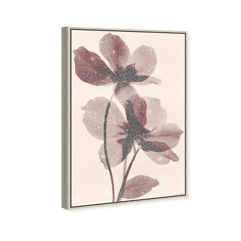 Crimson Coastline I Canvas Abstract Print by Oliver Gal, Black Frame, 10 x 15, 31"H x 21"W, Silver Frame