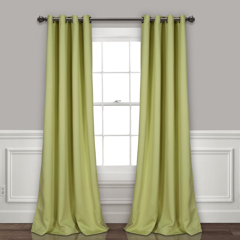 Blackout Curtain Pair, 132cm W x 213cm L, Sage