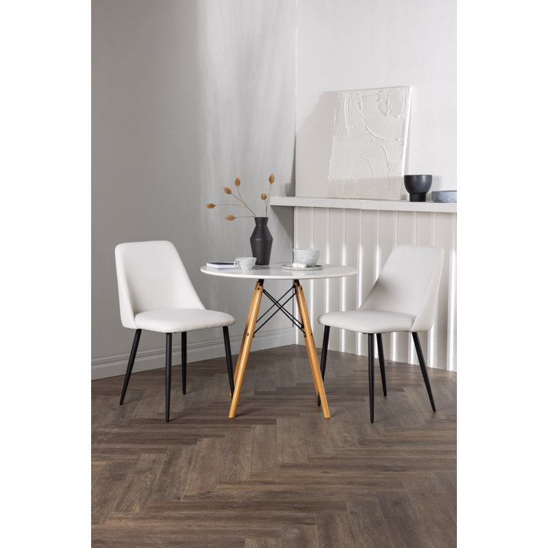 Shefford 2 - Person Dining Set, White, White