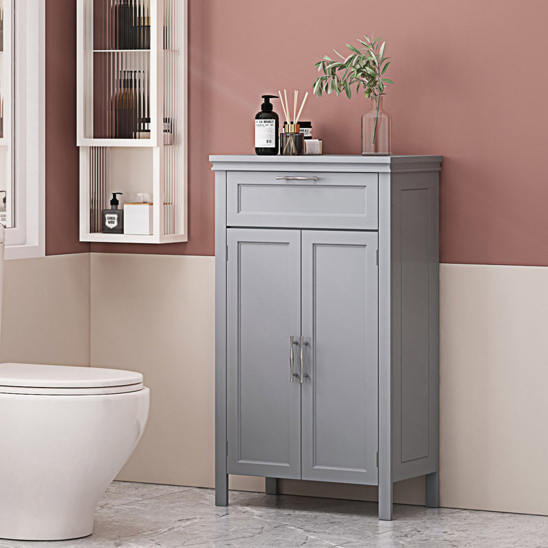 Armoire de plancher avec tiroir et portes