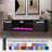 Floating Fireplace TV Stand with 36" Electric Fireplace Heater, Black