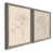 Toile avec cadre gris