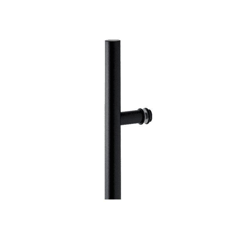 Poignée de porte ronde en acier inoxydable 304, H 60 po x l 1,25 po x P 2 po, Noir, noir, noir, noir