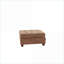 Repose-pieds, suède gaufré moderne, cocktail capitonné brun foncé 36 x 26 x 20 pour le salon | Brun foncé | Bois massif