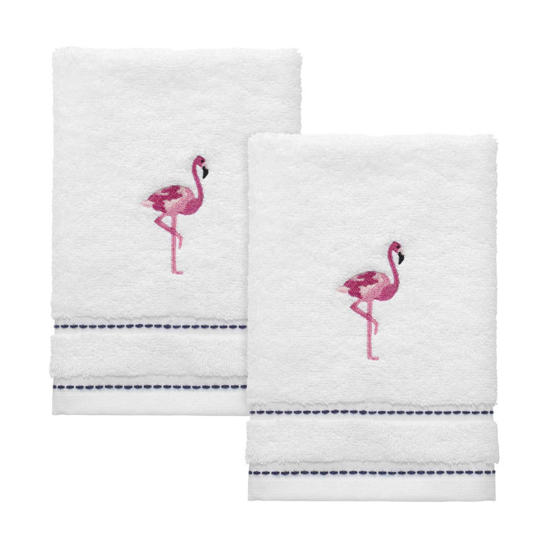 Izod Flamingo 100% Cotton Midweight Fingertip Towel