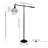 Aleko 58'' Blackened Bronze Swing Arm Floor Lamp