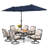 Alyah 6 - Person Wicker Patio Dining Set with Rectangular Table , Cushions Included-1330524189