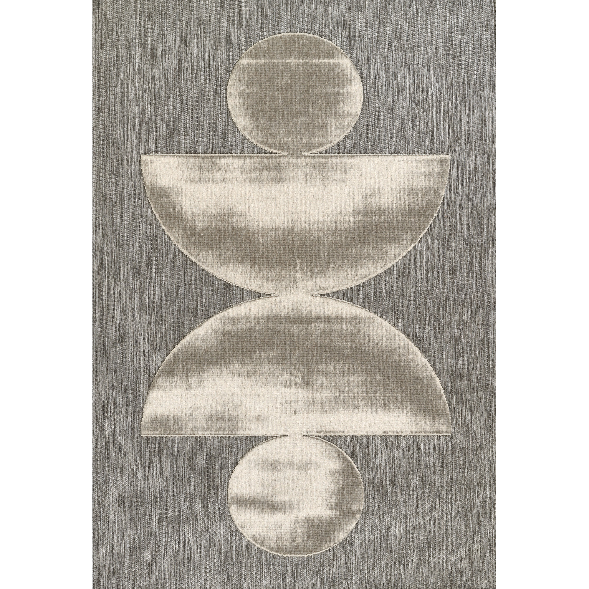 Aseelah Gray/Ivory Indoor/Outdoor Rug, Rectangle 7'10" x 10'10"
