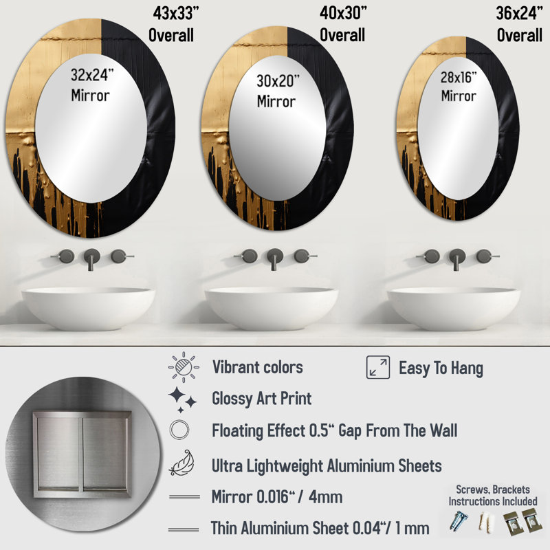 Miroir mural Essential Essential, 36 po x 24 po