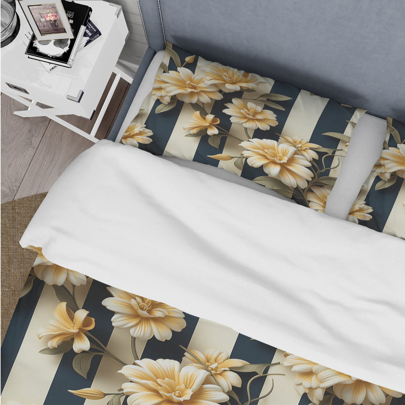 Ensemble de housse de couette en microfibre nautique, Housse de couette simple + 1 taie décorative stan