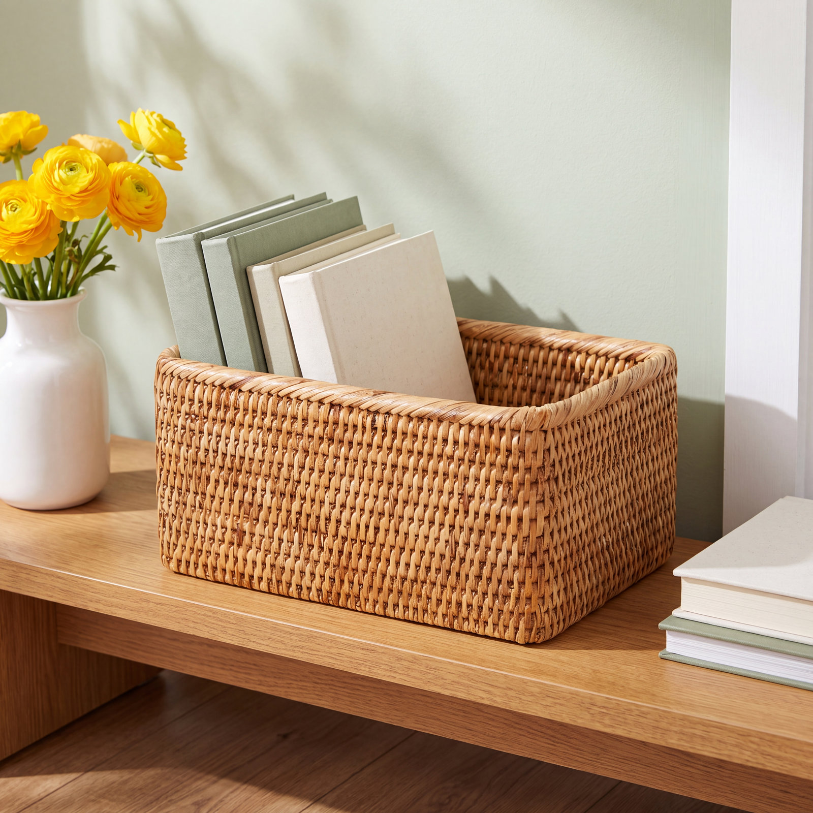 Albina Decorative Basket 1, White Wash