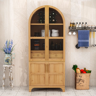 Garde-manger arqué avec tablettes réglables et tiroir